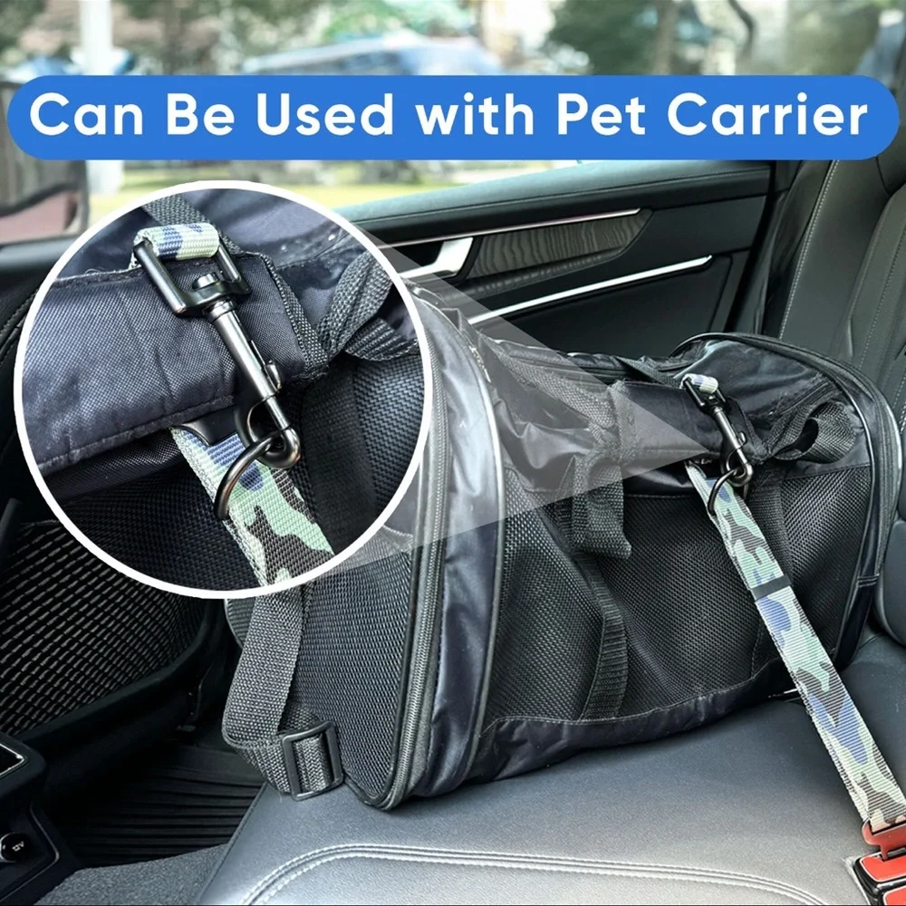 Gray-Blue Camo Pet Seatbelt